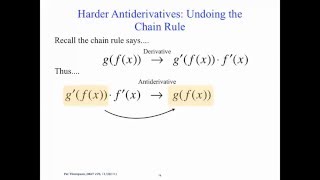 MAT 271 Fri Jan 15: Integral Meaning & Undo Chain Rule Intro