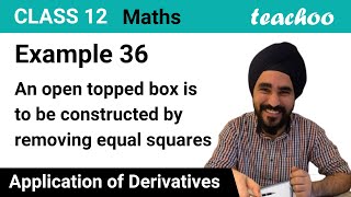 Example 36 - An open topped box is to be constructed by - Teachoo