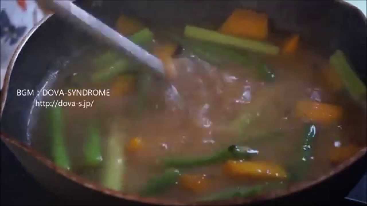 茅乃舎の野菜だしで焼き野菜のみそスープをつくってみた Youtube