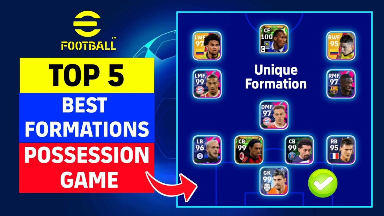Top 5 Best Formations Update For Possesion Game In eFootball 2023 ...