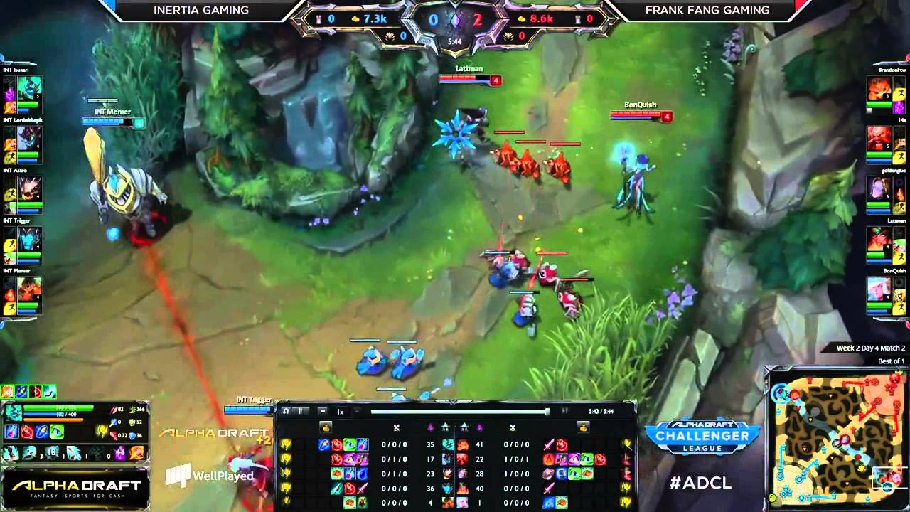 INT vs FFG   AlphaDraft Challenger League W4D2   Inertia Gaming vs Frank Fang Gaming VOD