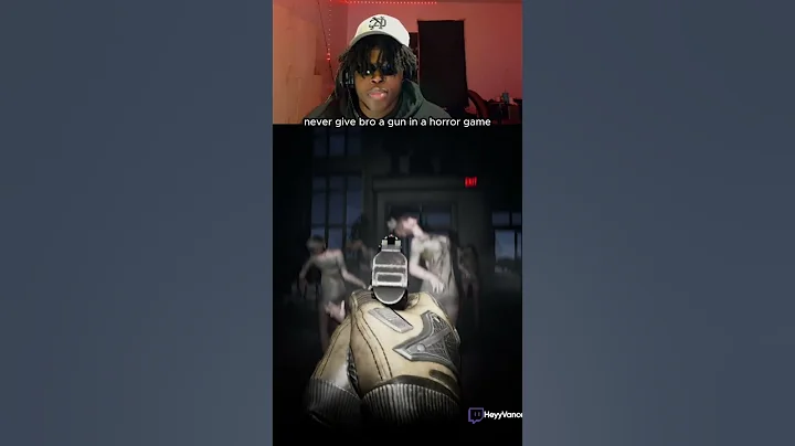 never give bro a gun in a horror game 😂 (Twitch/YT: HeyyVance) #chuxie #horrorgaming #jumpscares