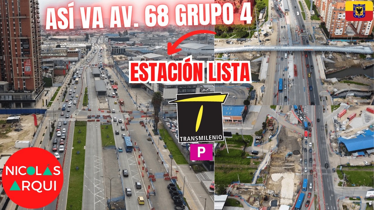 Así va la Construcción de TransMilenio Avenida 68 entre Avenida Calle 13 y Av. Calle 24 en Bogotá 🇨🇴