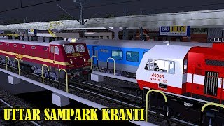LOCO CHANGE || UTTAR SAMPARK KRANTI EXPRESS IN AMBALA CANTT IN MSTS OPEN RAIL