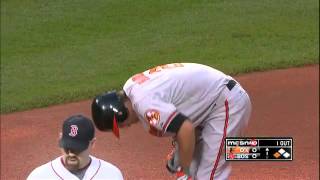 2012/06/05 Hardy's first-inning triple