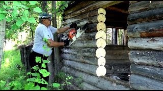 Harvesting wood from a neighbor on the site