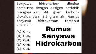 Rumus Senyawa Hidrokarbon