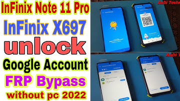 Infinix Note 11 Pro Google Account FRP Unlock without pc || Infinix X697 FRP Bypass easy method 2022