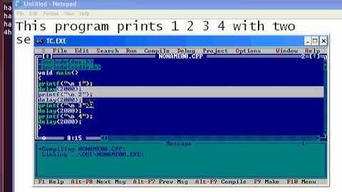 Delay in Windows Turbo C / C++ and Sleep in Linux GNU C / C++