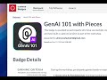 Download Certificate from Badgr - Pieces GenAI Workshop