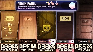 DOORS : (Hotel + Outdoors + Backdoor + Rooms + Mines) - Admin Panel World Record Speedrun [ROBLOX]