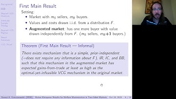 Yannai A. Gonczarowski: Bulow-Klemperer-Style Results for Welfare Maximization in Two-Sided Markets