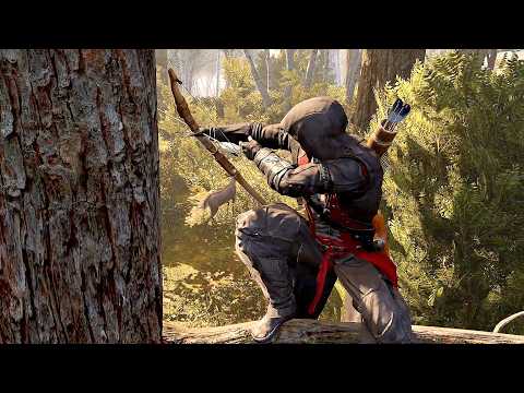 Assassin's Creed 3 Remastered Parkour High Action & Hunting With