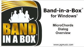 Band-in-a-Box® for Windows®: MicroChords Dialog Overview