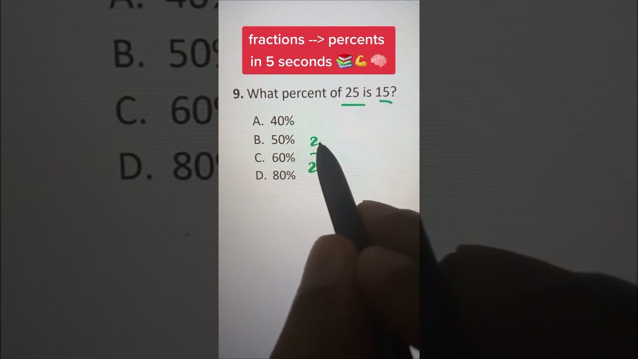 How To Calculate Percentages In 5 Seconds