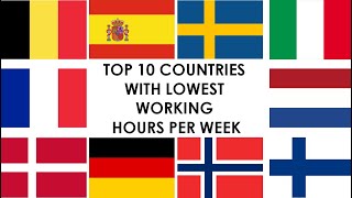TOP 10 COUNTRIES WITH LOWEST WORKING HOURS PER WEEK/TOP 10 PAÍSES QUE MENOS TRABAJAN POR SEMANA