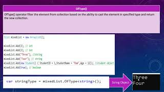 LINQ Filtering Operator Part 2