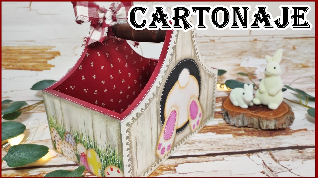 Как сделать красивую КОРЗИНУ, используя только КАРТОН и КРАСКУ / Стиль КАНТРИ