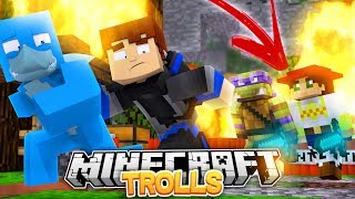 THE ULTIMATE TROLLS w/ Little Kelly Sharky and Scuba Steve - Minecraft Bed Wars screenshot 4