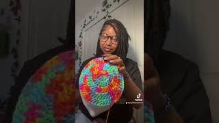 CROCHET COLORFUL RUFFLE BEANIE ⭐️⭐️⭐️⭐️⭐️🧶😍 #crochet #freeformcrochet #diy #art #tutorial #howto