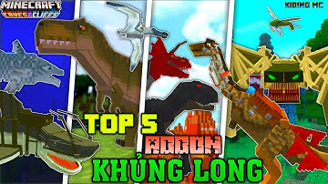 🦖Top 5 Addon KHỦNG LONG MỚI Hay Nhất Cho Sinh Tồn Minecraft Pe (1.17, 1.16.221) | KIDING MC