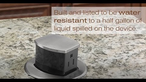 Hubbell Kitchen Countertop Pop Up Outlet Spill Test
