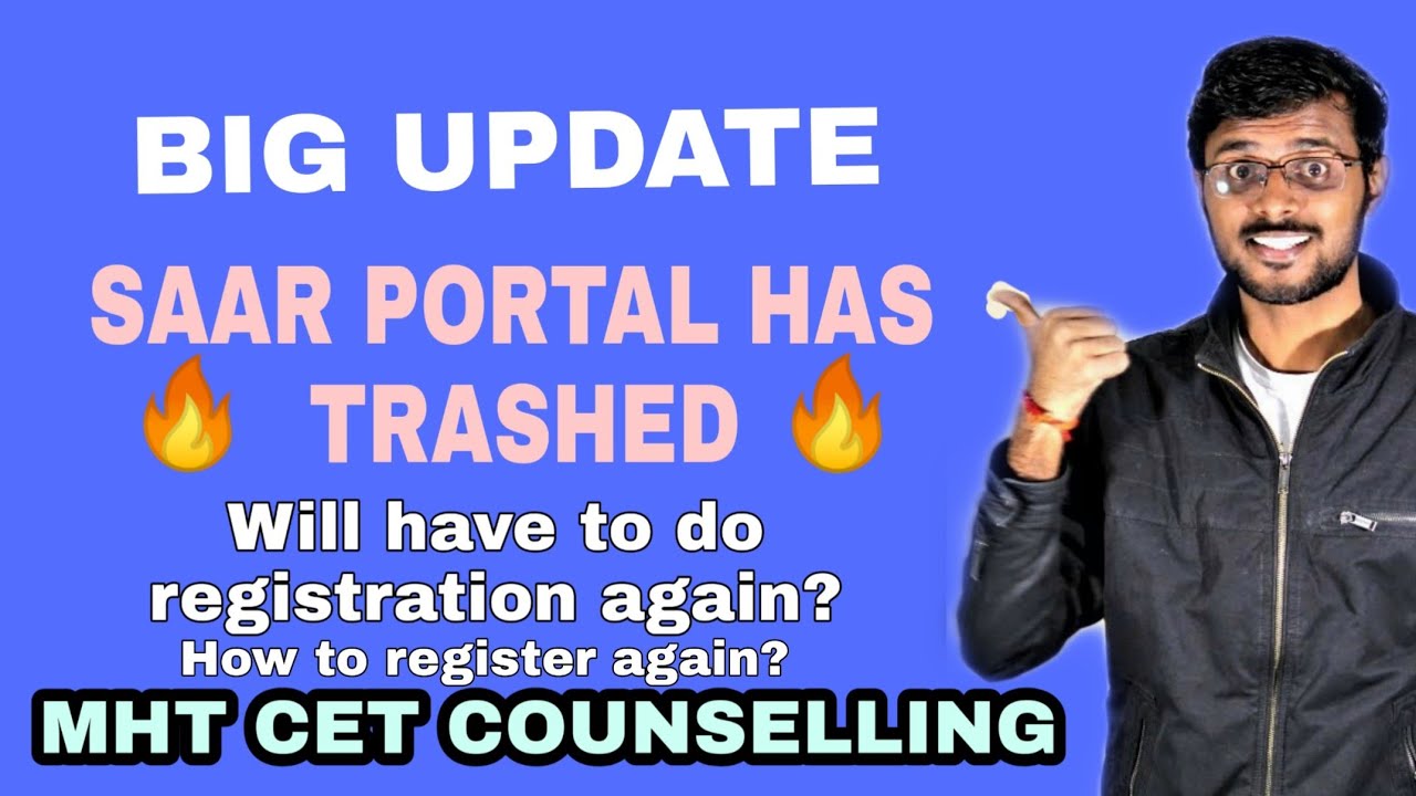Big Update - change in MHT CET Counselling process | Saar portal crashed,  What to do now?