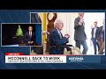 McConnell returns to Senate after three-month absence
