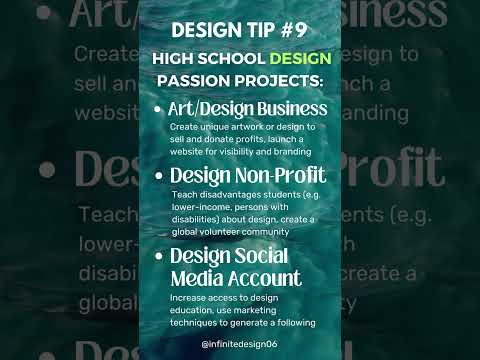 Design Tip #9: High School Passion Projects for DESIGNERS!