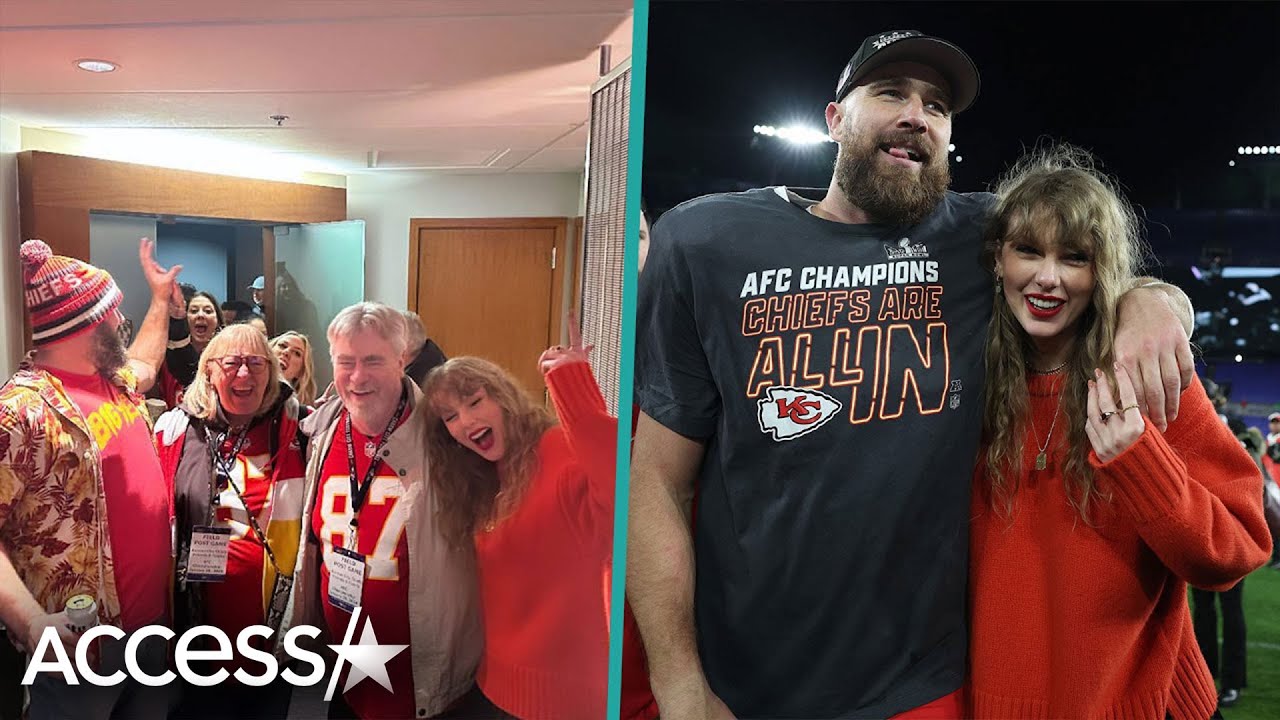 Taylor Swift Joins Travis Kelce's Family in Celebrating Chiefs' AFC Championship Win