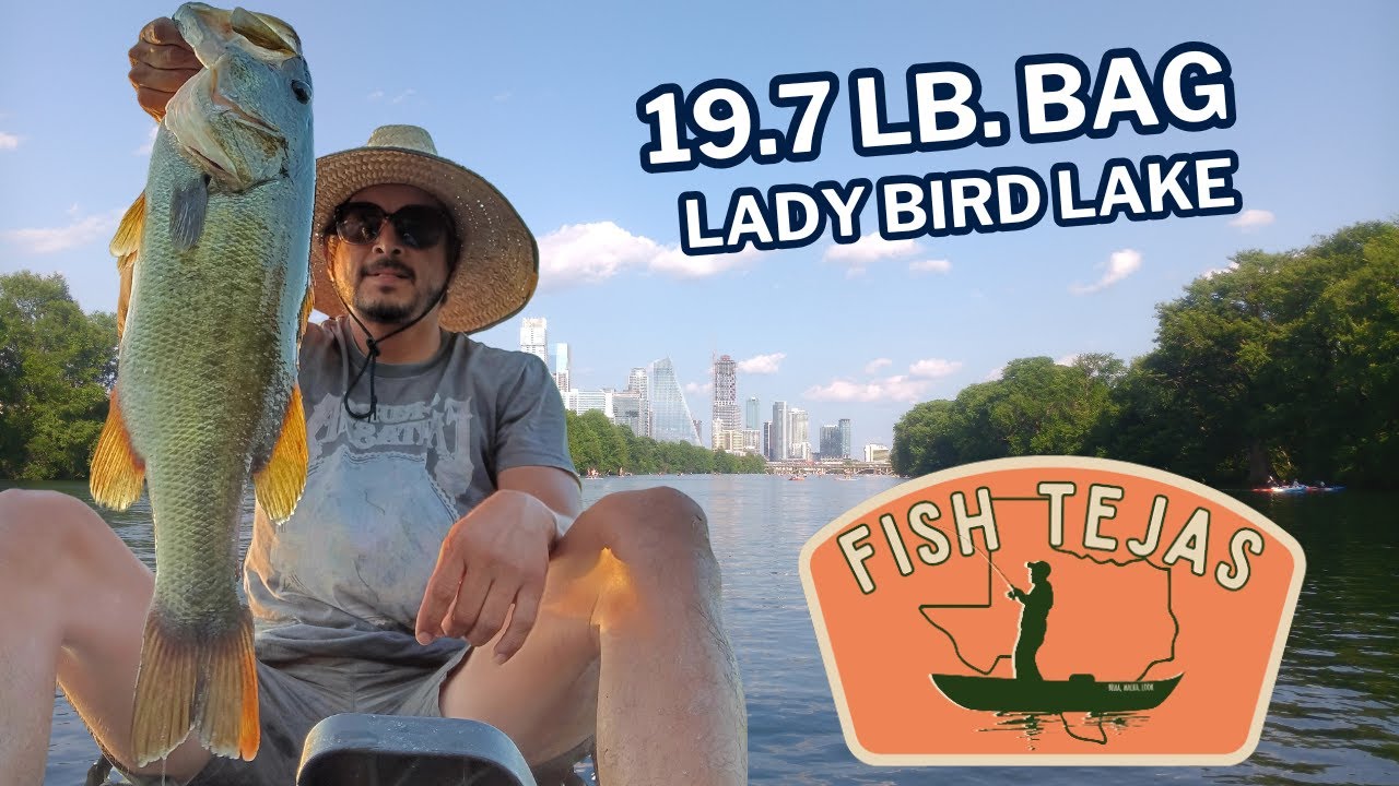 KAYAK FISHING FOR BIG BASS IN TEXAS! (19.7 LB. BAG AT LADY BIRD LAKE)