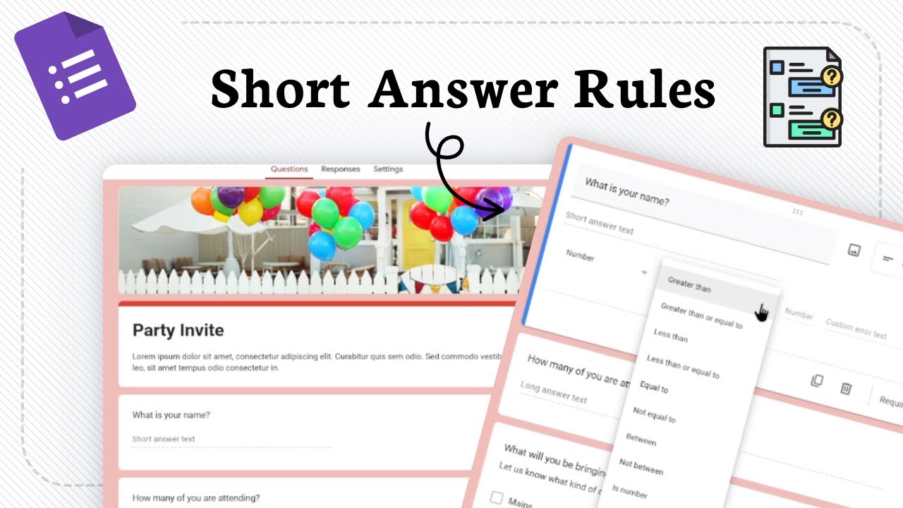 How to Use Short Answer Response Validation in Google Forms - YouTube