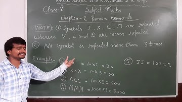 Class V - Mathematics Chapter 2 (Roman Numerals Part 1)