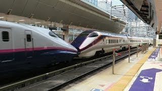 JR東日本 東京駅を発車する新幹線 たち E3+E2 E7 E5+E6系 2019 05
