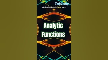 🥶Analytic Function | #analyticfunction #maths