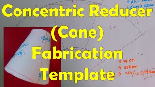 Concentric Reducer Fabrication Template (how to build a cone) Resimi
