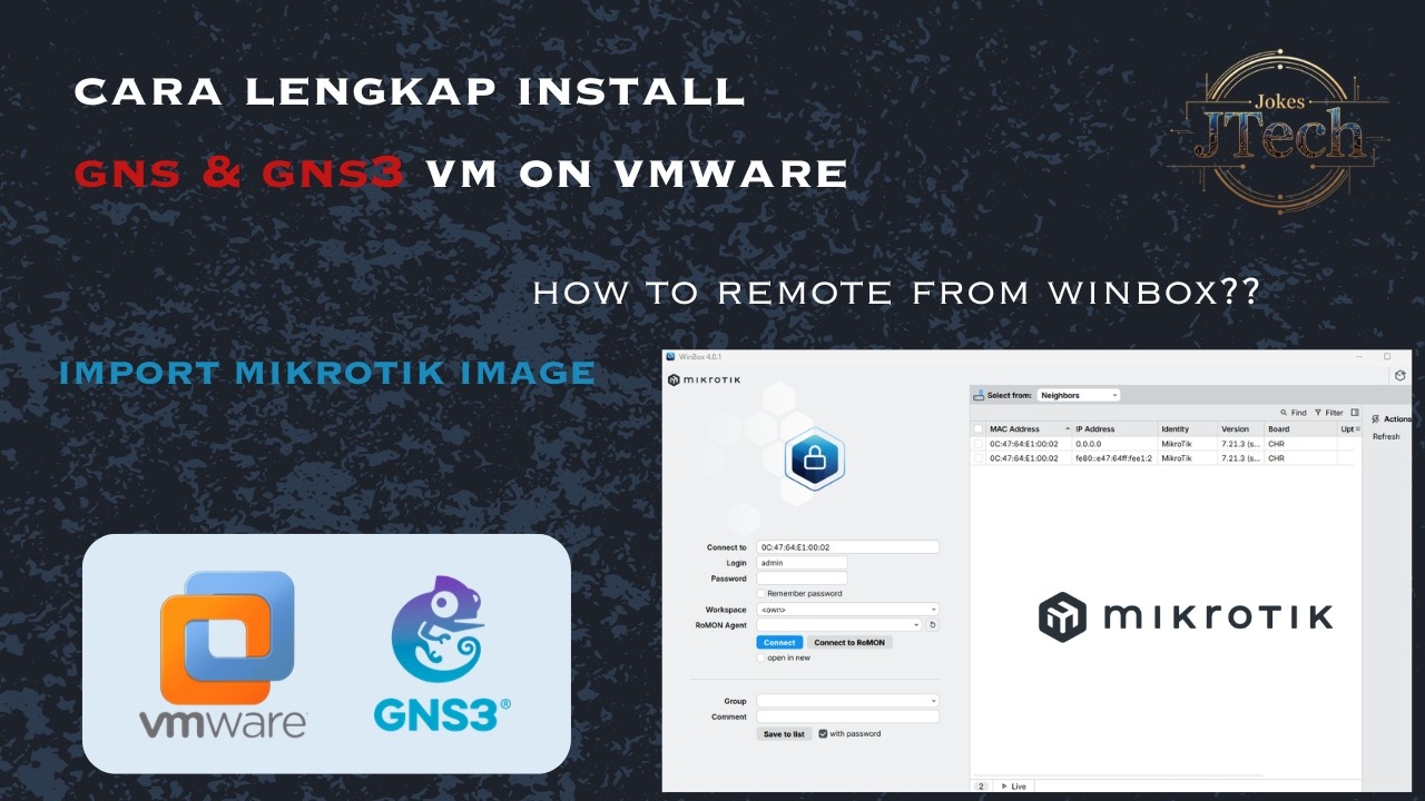 Cara Install GNS3 VM di VMware & Setting Mikrotik sampai Bisa Remote Winbox