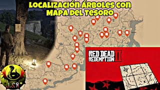 Ubicaciones Árbol con Mapa del Tesoro / Location Treasure Map Tree. Red  Dead Redemption 2 Online 