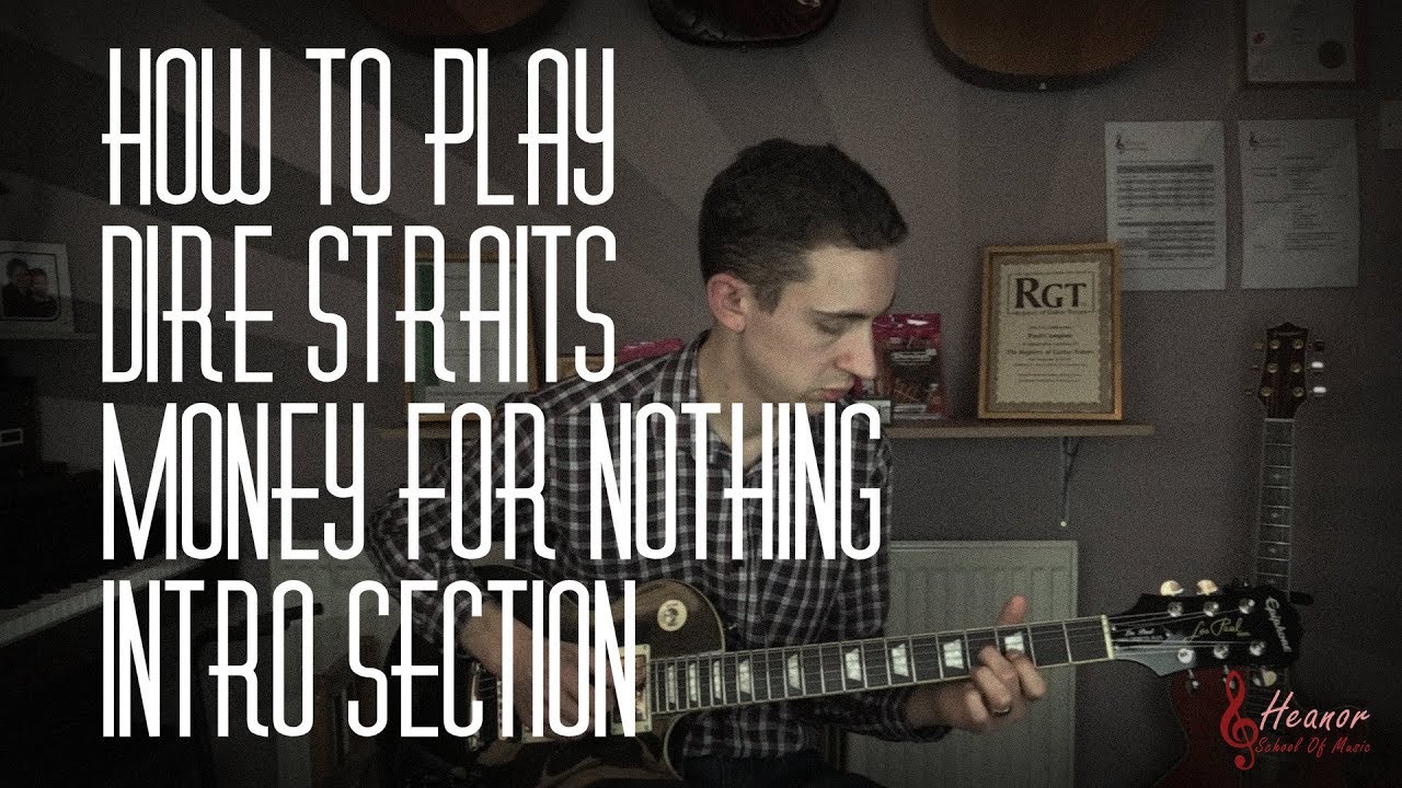 How to play Money For Nothing by Dire Straits Intro Section Guitar