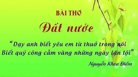 Bài thơ Đất nước - Nguyễn Khoa Điềm | Đọc thơ | Ngữ văn 12 | Kênh Anh văn học