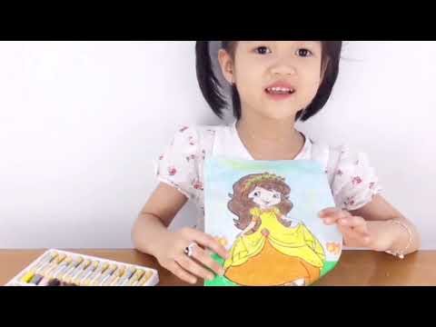 Video Hướng dẫn TÔ MÀU CÔNG CHÚA siêu đẹp của Anna Tú Anh 4... - youtube