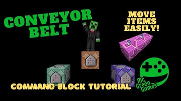 Conveyor Belt (+Cobble Crusher) - Command Block #Minecraft #BedrockEdition