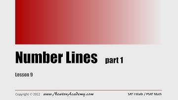 SAT Math Lesson 9 - Number Lines, Distance Formula, Midpoint Formula