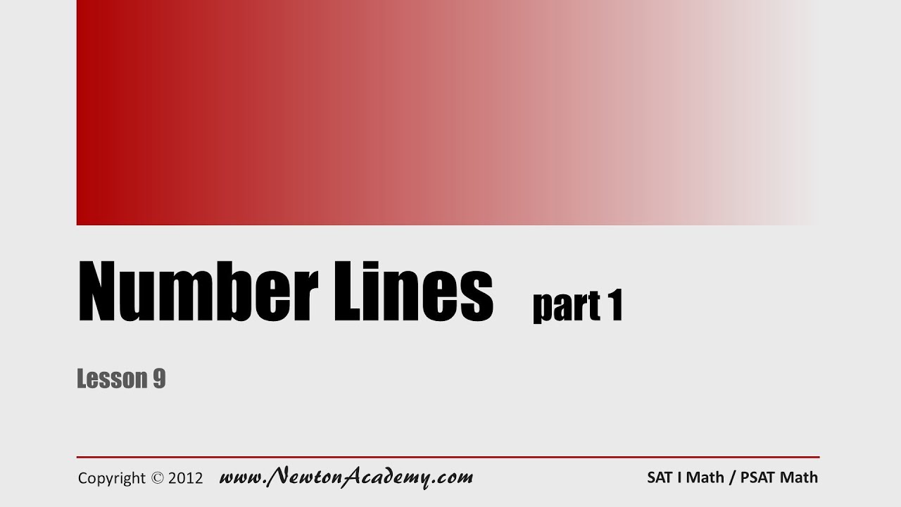 SAT Math Lesson 9 - Number Lines, Distance Formula, Midpoint Formula ...