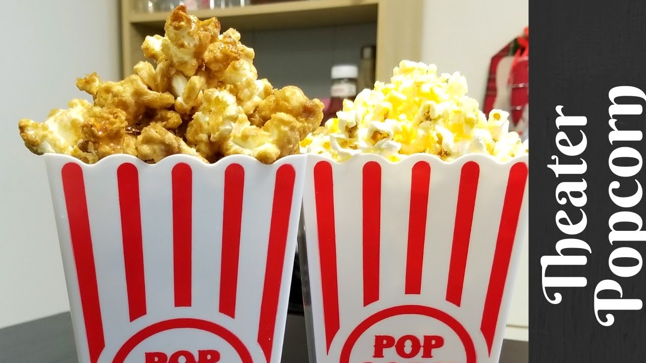 Movie Theater Popcorn Cheddar Cheese Popcorn Salted Caramel Popcorn
