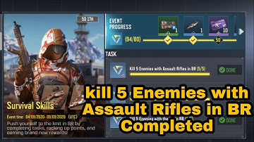 Kill 5 Enemies with Assault Rifles in BR | Survival Skills Event COD Mobile