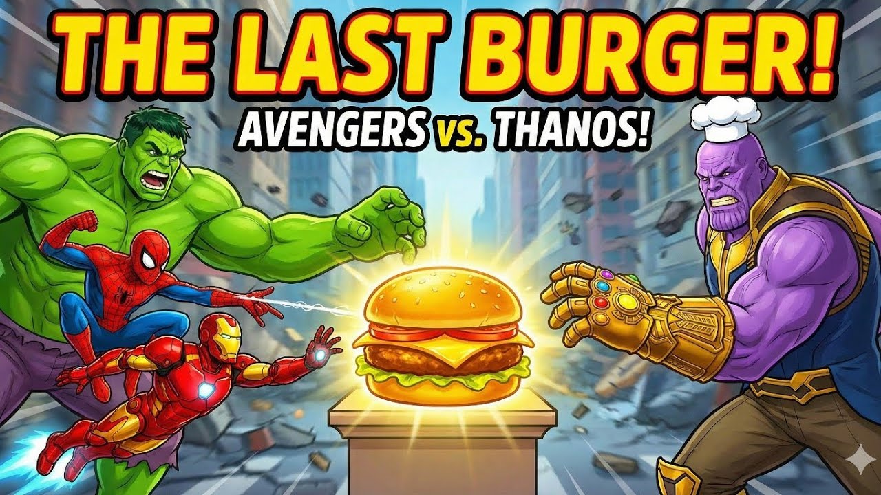 Avengers vs Thanos: The Ultimate Burger Battle! 🍔 
