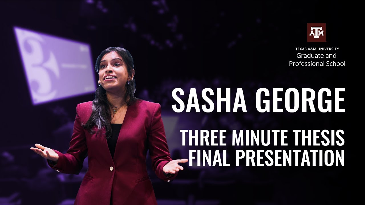 Sasha George - 2025 Three Minute Thesis (3MT) Final Presentation