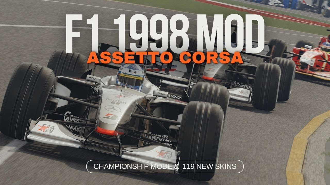 Assetto Corsa F1 1998 Mod – Full Championship Mode + 119 Skins Released!