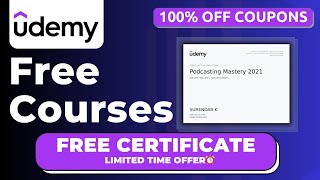 Udemy Free Certificate Courses | Udemy 100% OFF Coupons [October 2023]